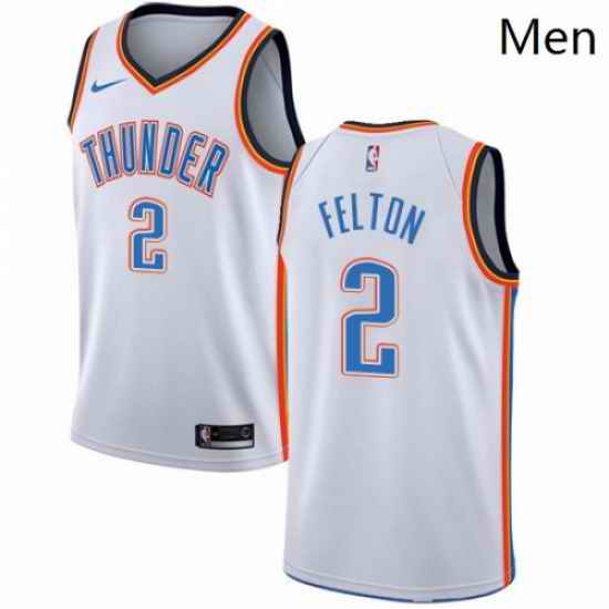 Mens Nike Oklahoma City Thunder 2 Raymond Felton Authentic White Home NBA Jersey Association Edition